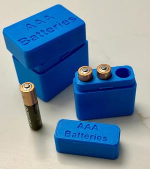Parametric Battery Case for AAA  / LR03 with Snap Lid   
