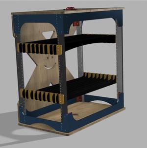 Laser Cut 19" Computer Rack & Shelf 
