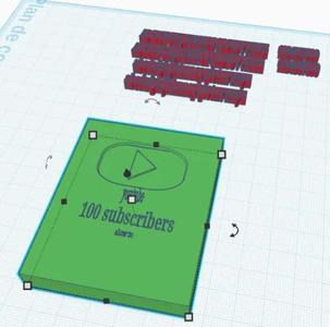 youtube 100 subscribers trophy with leters and numbers   