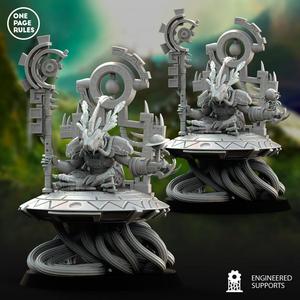 Gecko Champion on Palanquin (Priest) [Starseer] - Saurian Starhost