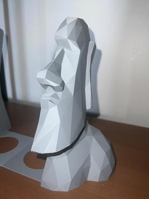 Moai Bookend Low Poly