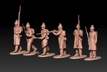 Napoleonic french infantry in greatcoat in Egypt