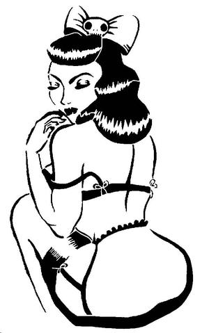 Girl stencil 60