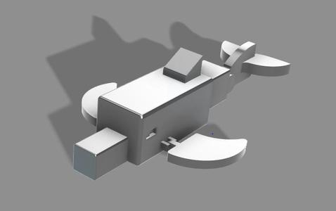 Articulated Minecraft Dolphin flexible