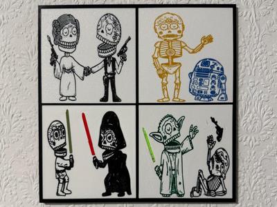 10x10 Star Wars plates