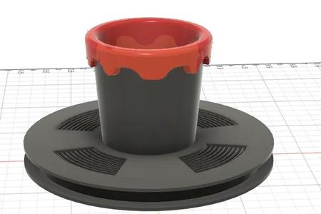 paint bucket pencil holder   