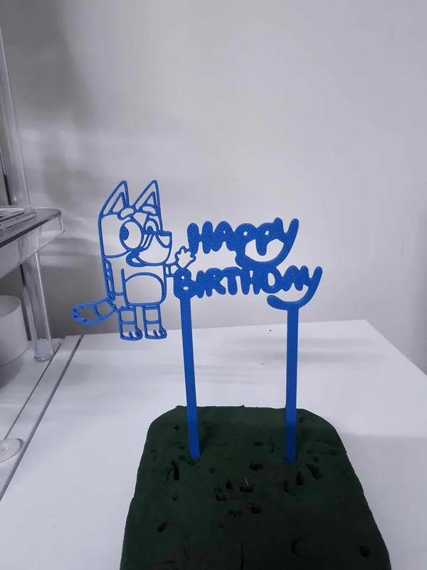 Bluey happy birthday single colour   