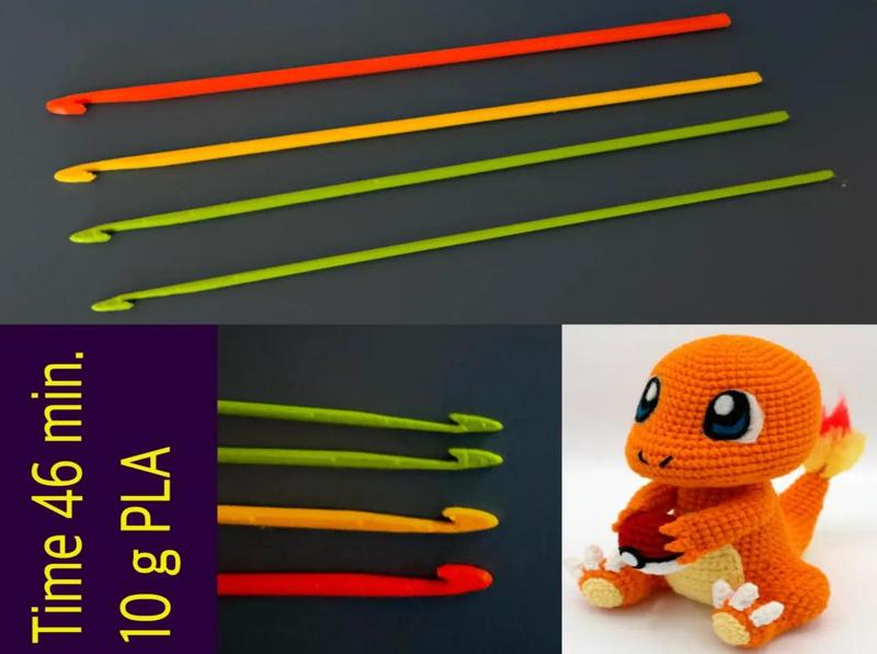 rochet hooks / needles - Size 2.5 - 5 Haeckelnadeln   