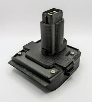 Dewalt 18V Battery to Dewalt 18V Post style skin   