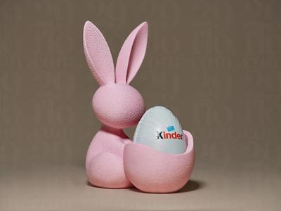 Easter Egg Holder Bunny Figurine   
