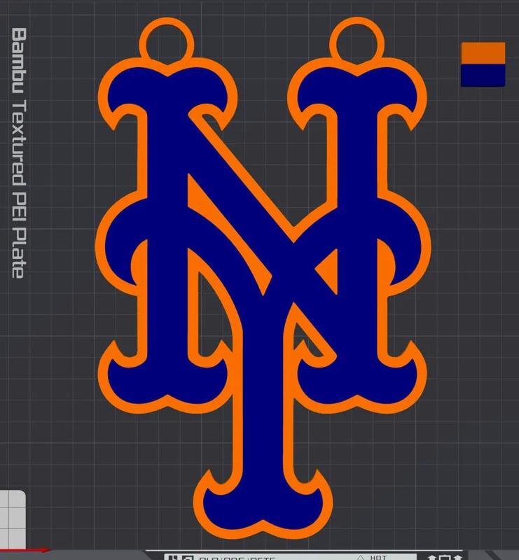 New York Mets Oversized Necklace Logo   