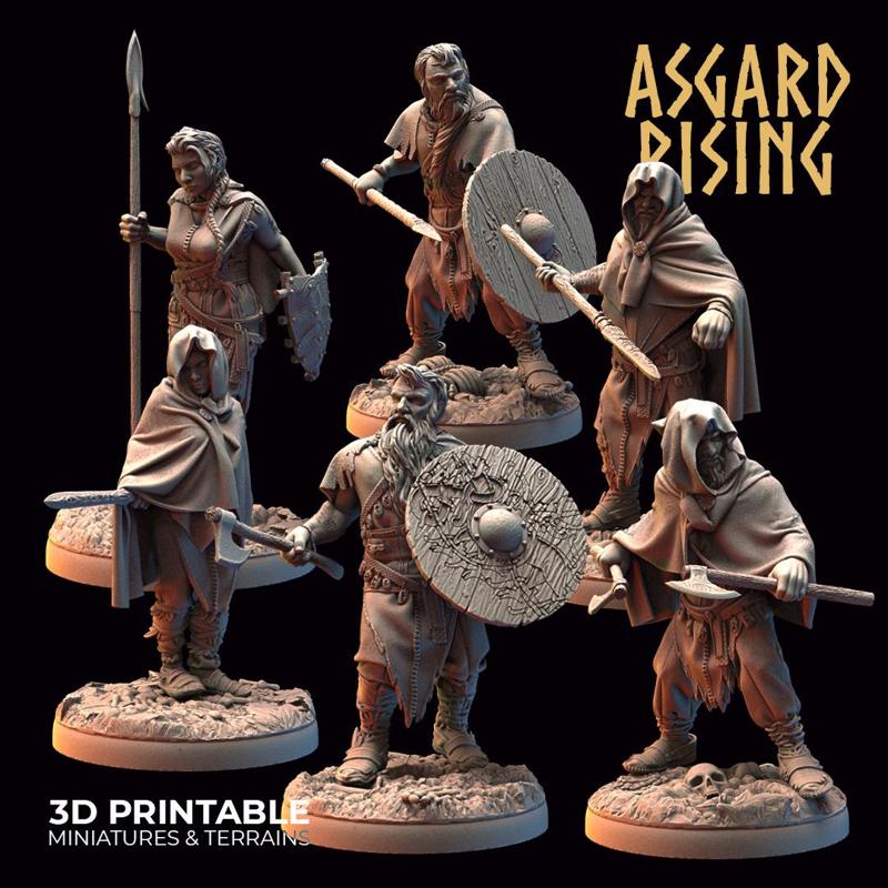 Viking Rune Guardians of the Raven Clan /EasytoPrint/ /Pre-supported/
