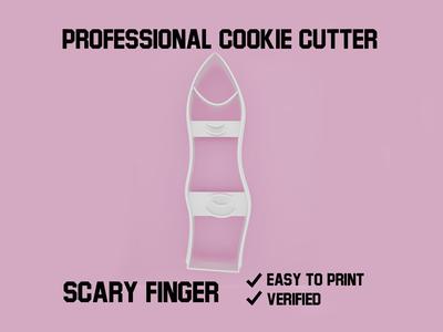 Scary finger cookie cutter