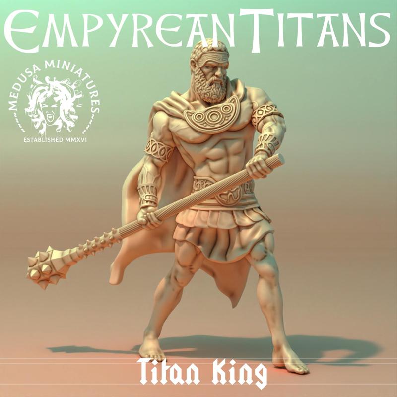 Empyrean Titan King - Majestic Giant Ruler STL Miniature for Fantasy Tabletop RPGs