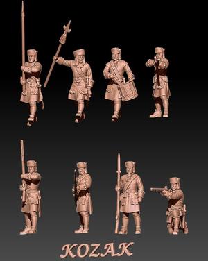 russian infantry Great Northern War in pokalem and plug bayonet set 1
