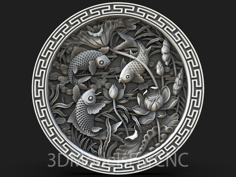 3D Model STL File for CNC Router Laser & 3D Printer Fish 6
