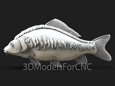 3D Model STL File for CNC Router Laser & 3D Printer Fish 17