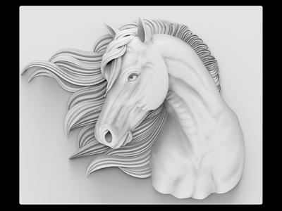 3D Model STL File for CNC Router/Laser & 3D Printer Horse