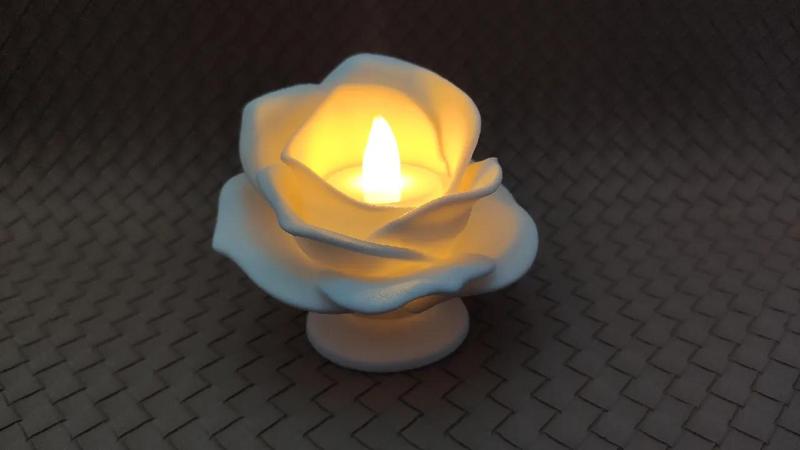 Rose Flower - LED Tea light Holder   