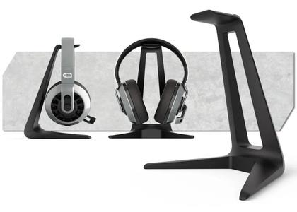 headphone stand with cool blue middle   