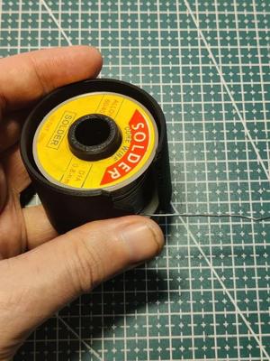 Handheld solder wire spool holder   
