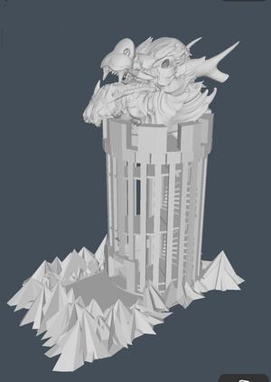 Dragon dice tower with base