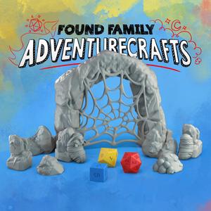 Spooky Spider Cave Terrain - Archway & Rocks with webbed variants