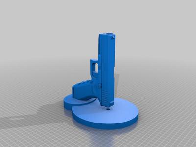 Glock Man cave table lamp Remix cable exit