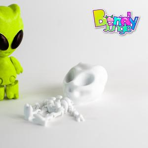 Print in place Skeleton alien, flexi alien skeleton, articulated toy with links