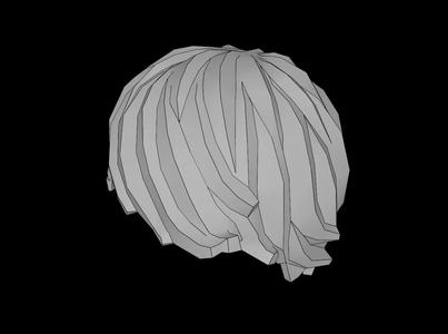 Lego Compatible (87991.dat) Minifig Hair Tousled with Side Parting   