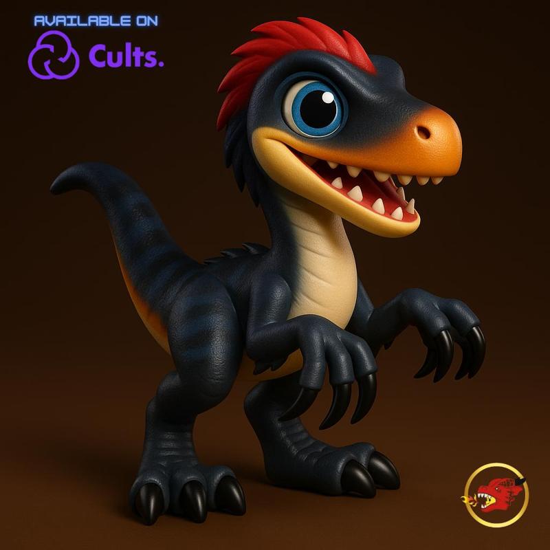 Baby Therizinosaurus - Animated STL 🌿🦕 🌳💚