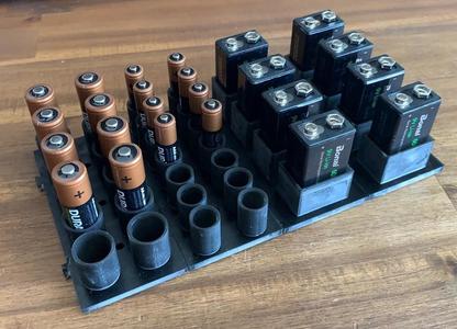 Battery Organizer AAA, AA, 9V