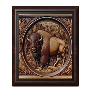 Bison animal wall art relief wall decor