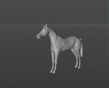 3D digital model of a horse of Prince Charming