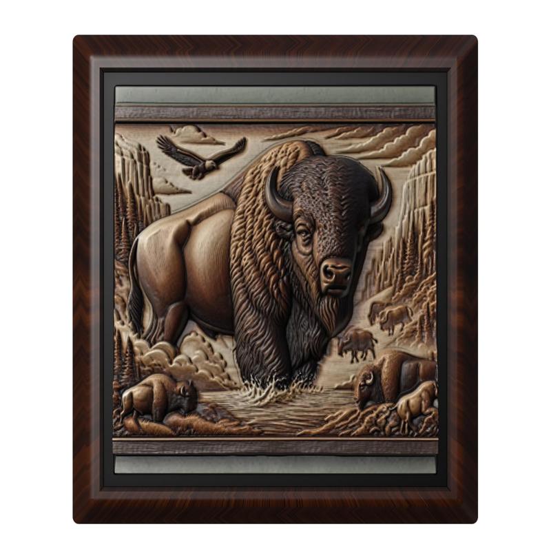 Bison animal wall art relief wall decor