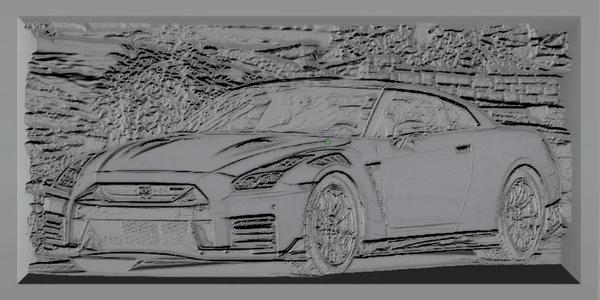 Nissan gtr Lithophane   