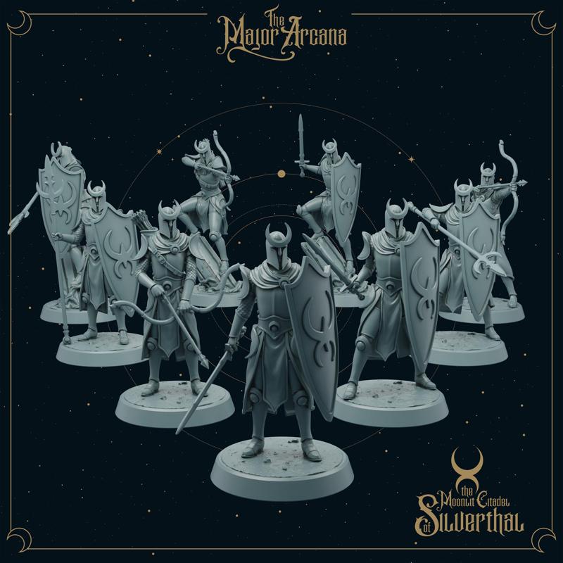 Guards of Silverthal - Elf Knights, 9 Poses