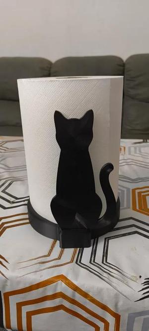 Porta rollo cocina gato   