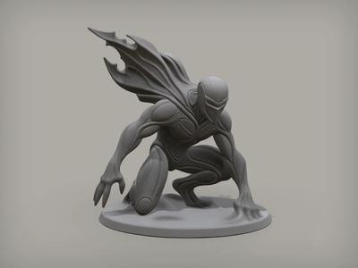 Ashblade, Superhero Statue   