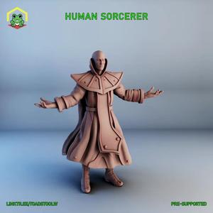 Human Sorcerer - STL - RPG MINIATURE   