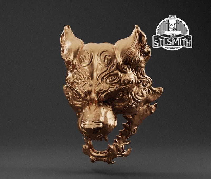 Grey Wolf Mask Black Myth Wukong Life Size Prop STL