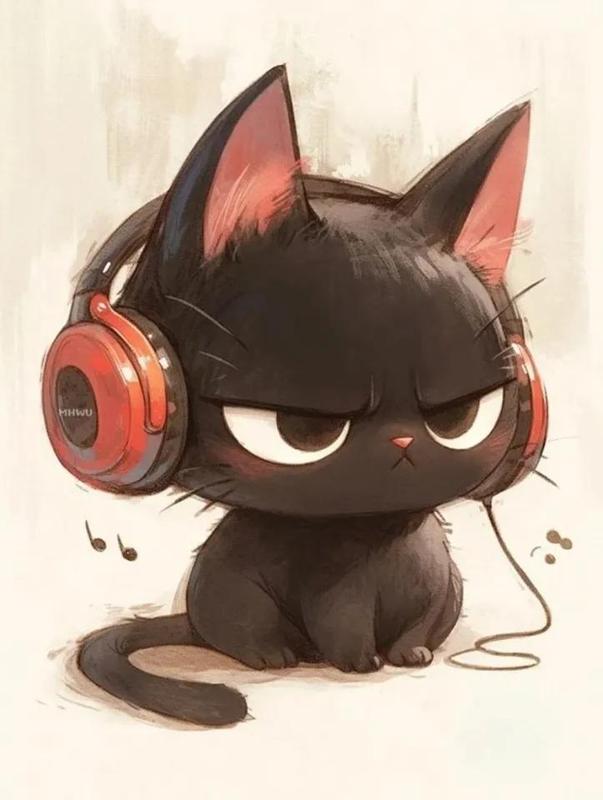 Angry HeadPhone Cat!   