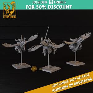 Pegasus Knights - Kingdom of Equitaine - Titan Forge Miniatures September 2023
