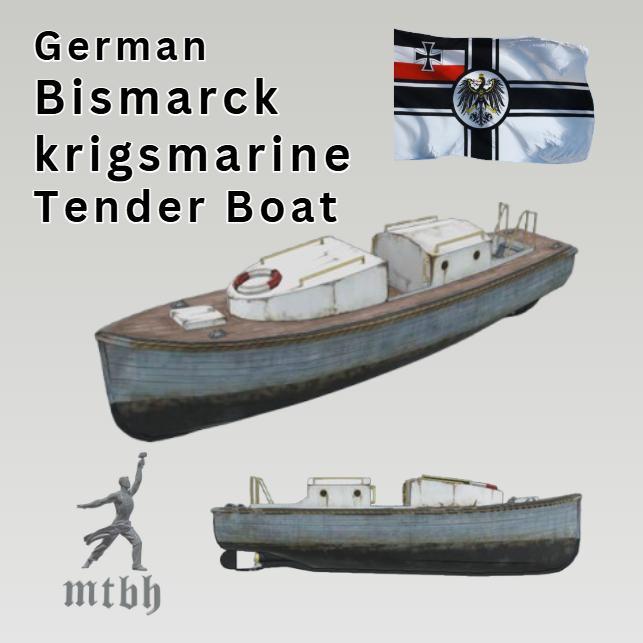 German warship Bismarck Tender shore Boat