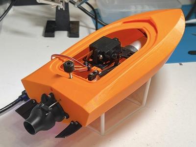 Mini RC Jet Boat. SG90 servo mount. Ver.2 (top, horizontal, universal)