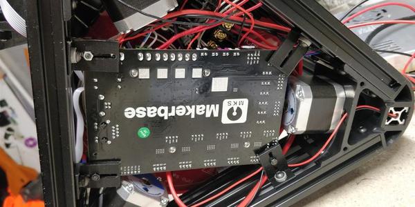 Delta board mount for extruded frames