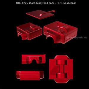 OBS Chev short dually bed pack - For 1 64 diecast