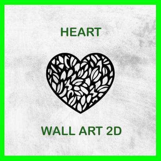 HEART WALL ART 2D 06