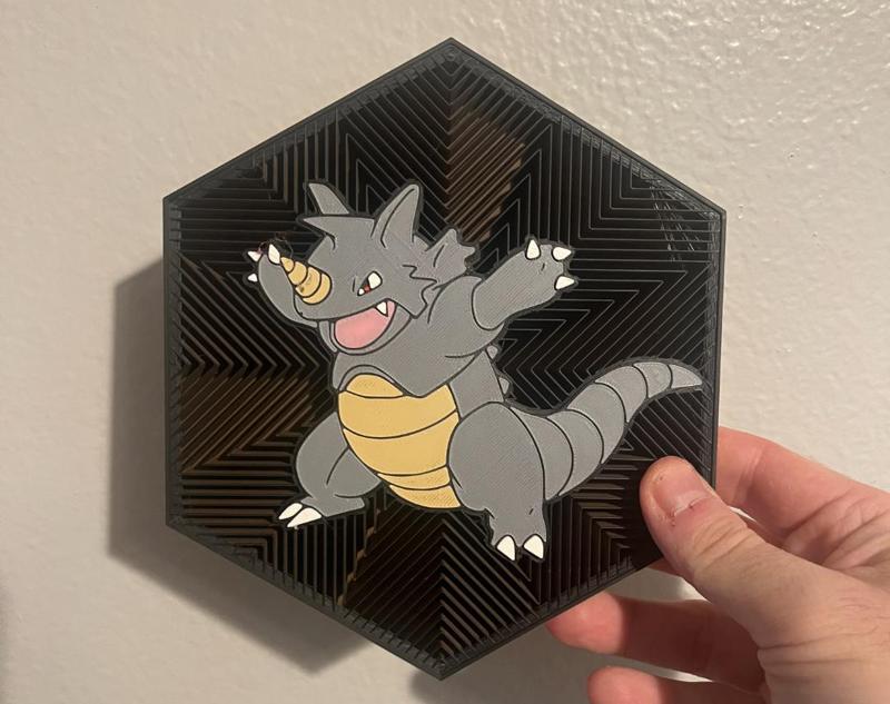 #112 Rhydon Hex Wall Art