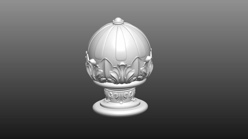 Baluster top cap 3D